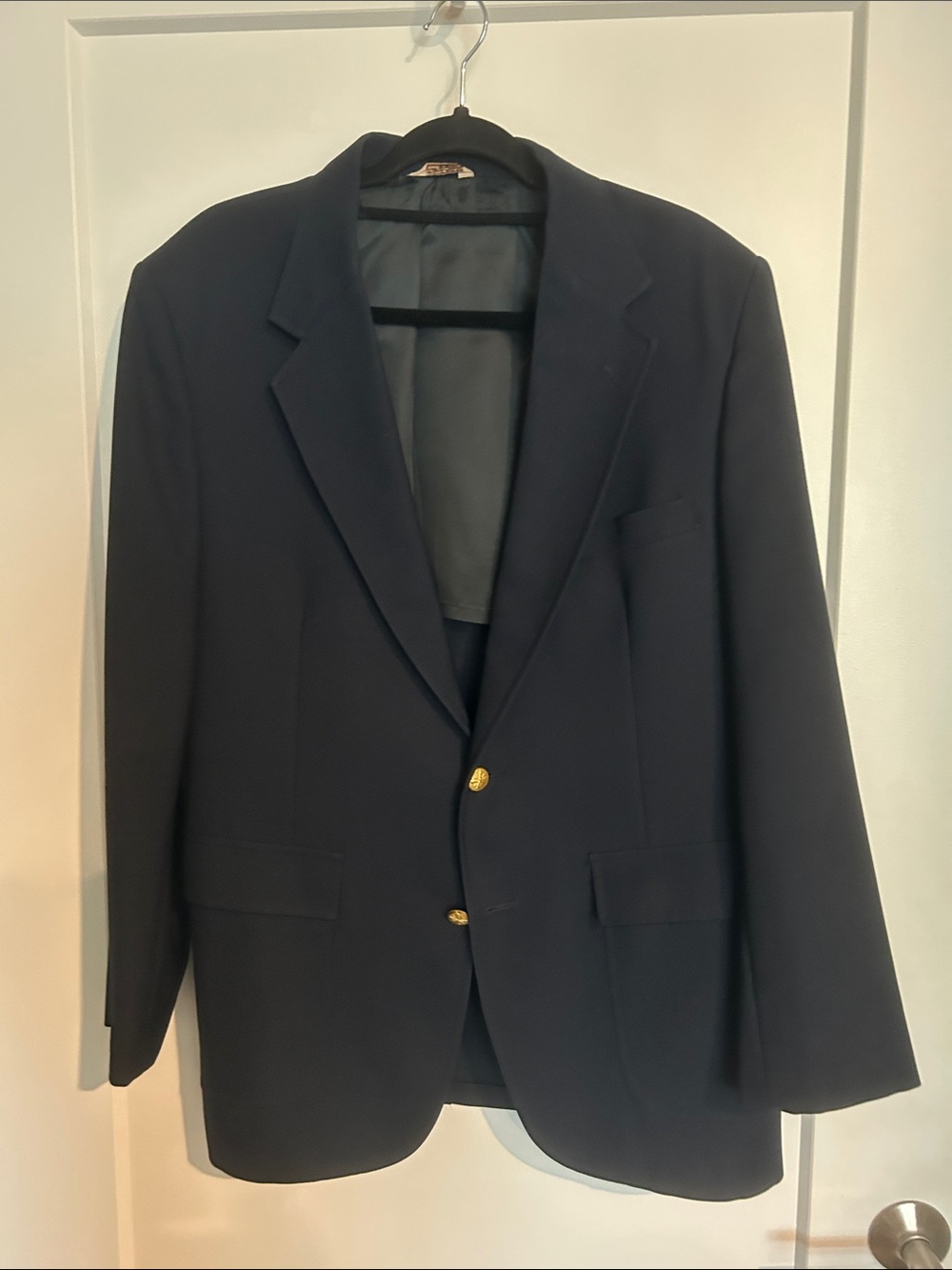 Christopher Hayes’s Classic Men's Navy Blazer with Gold Buttons